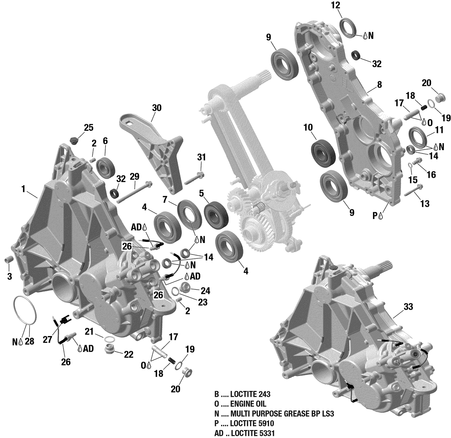 01- Rotax - Gearbox - Housing - 900 ACE