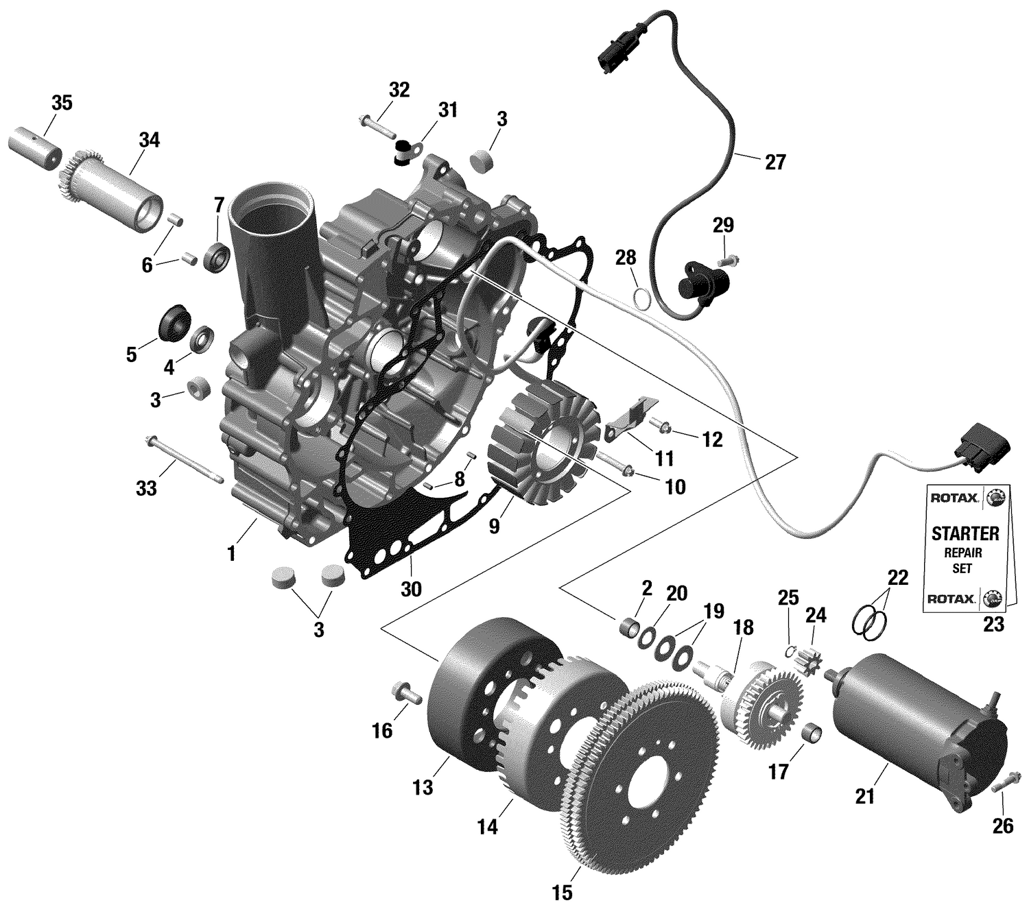 01- Rotax - Magneto And Electric Starter With IDF