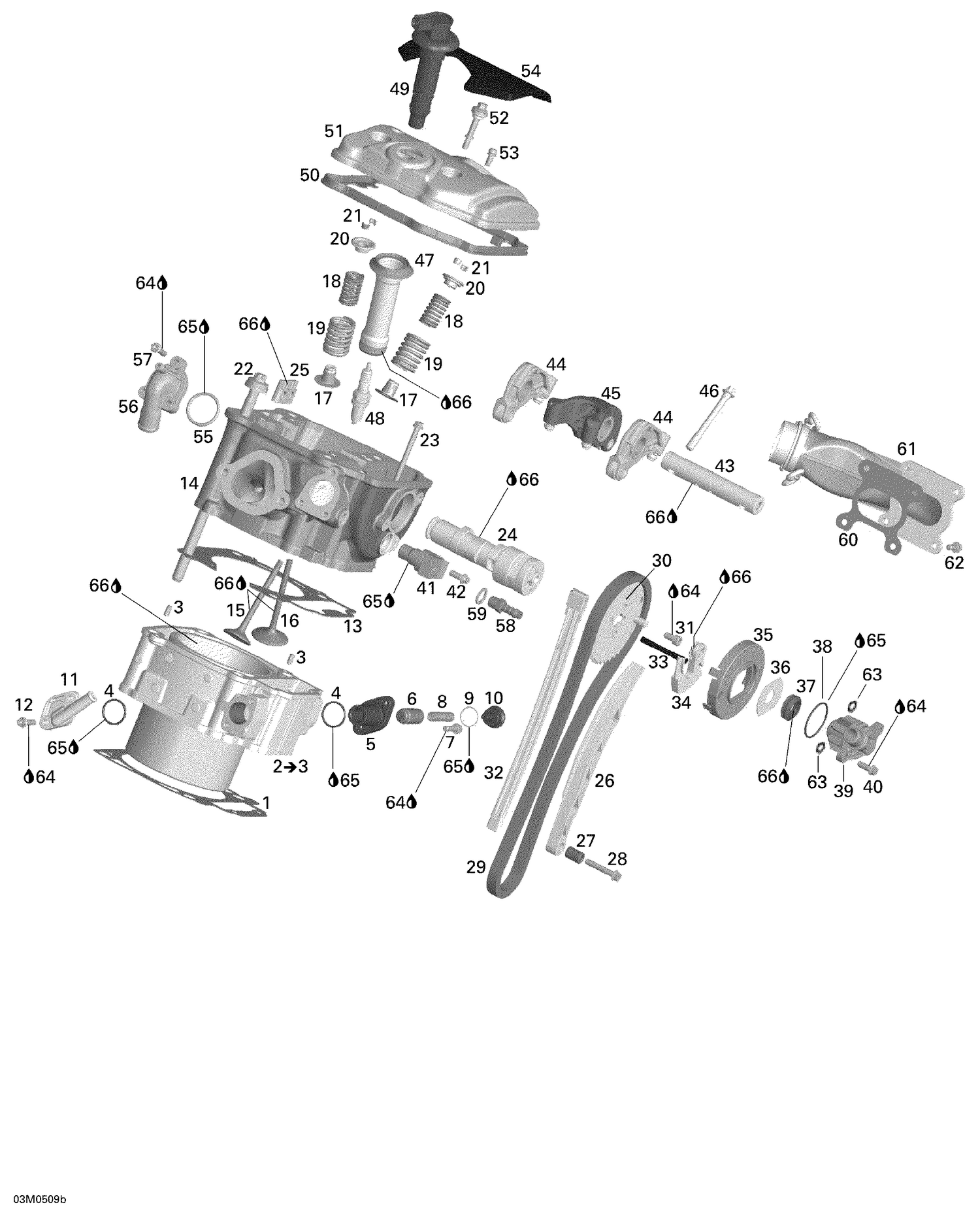 01- Cylinder and Cylinder Head - Rear Side
