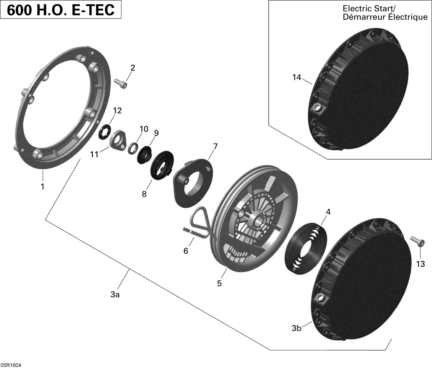 04- Rewind Starter - 600HO E-TEC