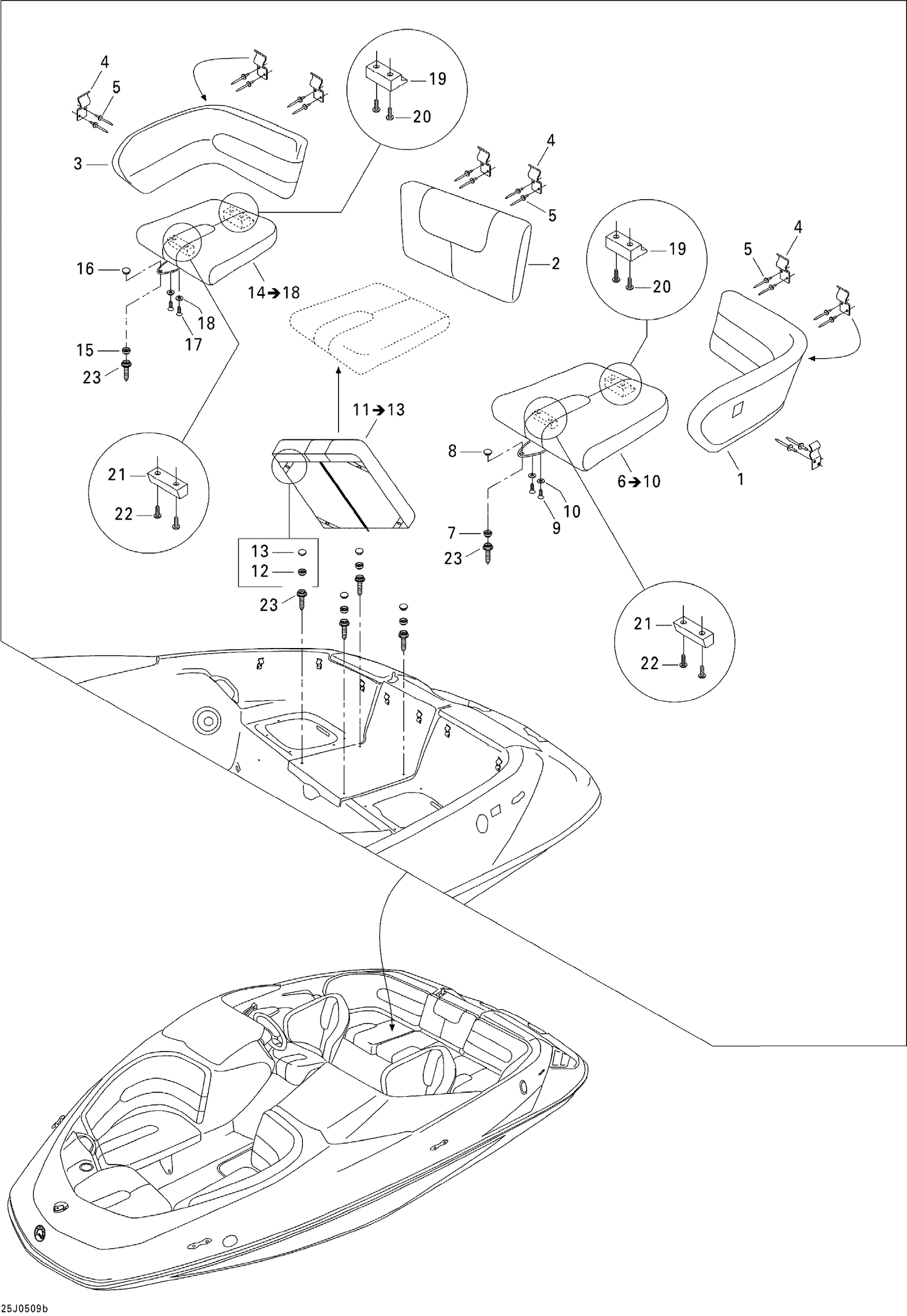 09- Seat, Rear View, Blue