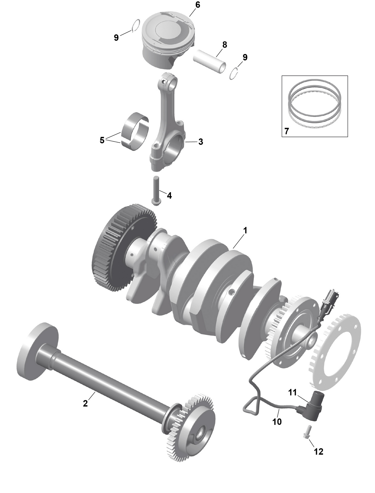 01- ROTAX - Crankshaft and Pistons