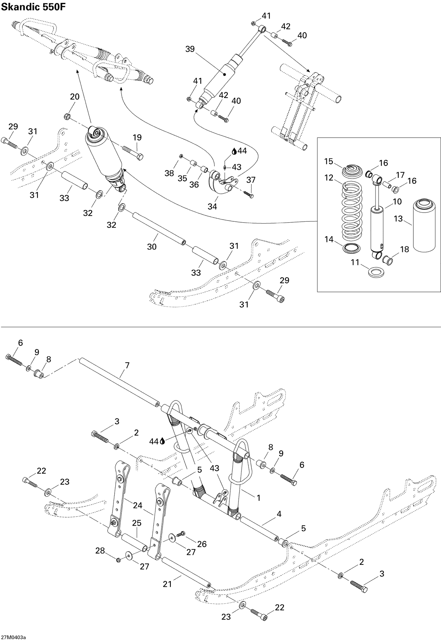 08- Front Arm SKANDIC 550F