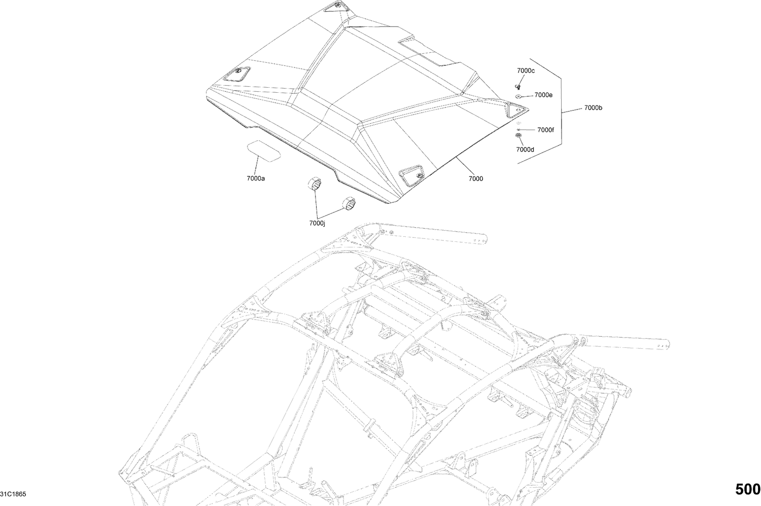 09- Body Parts - Platinum Silver Satin - Package XDS DPS - Roof Section