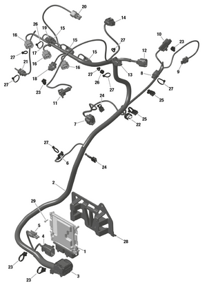 01- Rotax - Engine Harness And Electronic Module Schematic