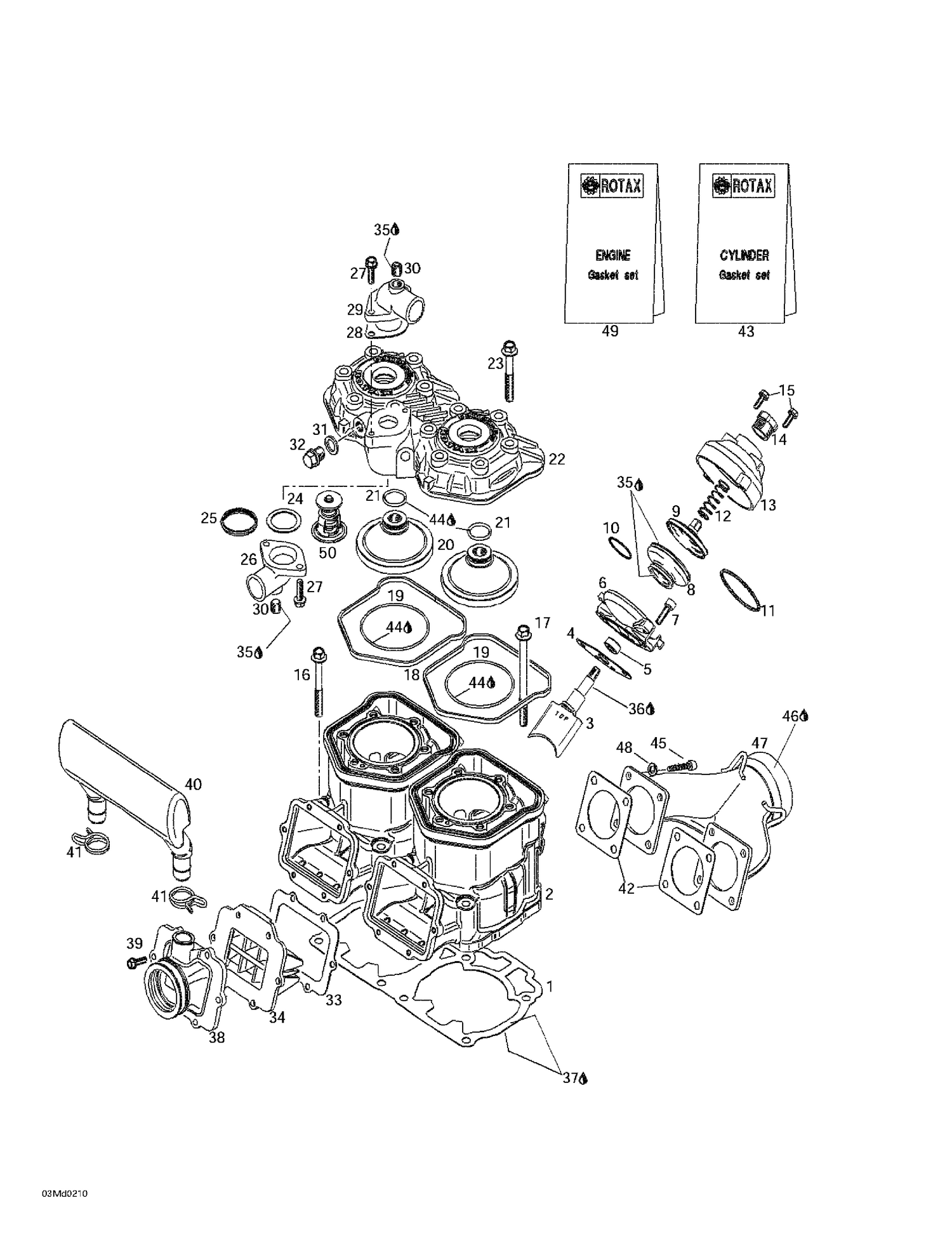 01- Cylinder, Exhaust Manifold