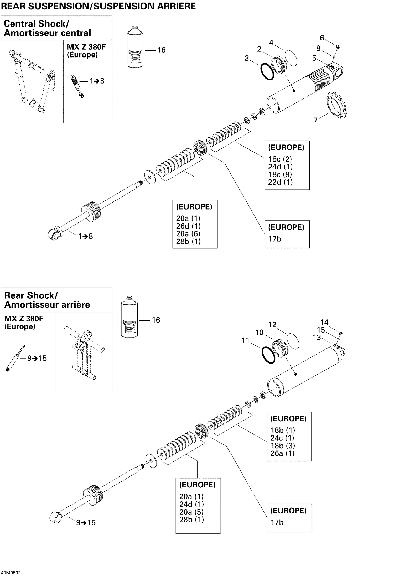 08- Take Apart Shock, Rear 380F Europe