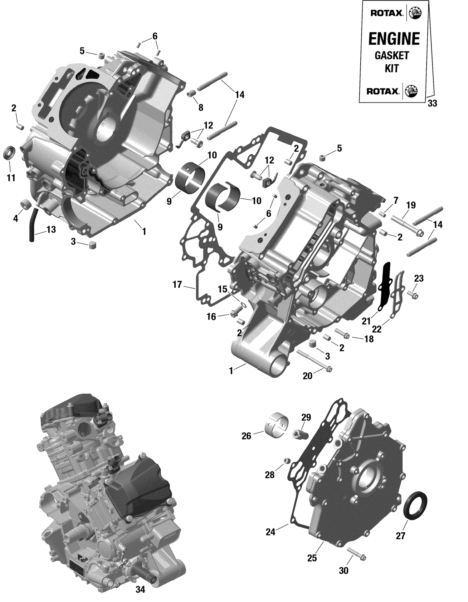 01- Rotax - Crankcase - 215 - 349