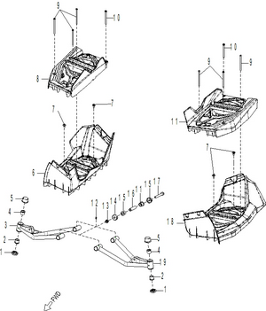 05- Suspension - Swing Arm-footrest Schematic