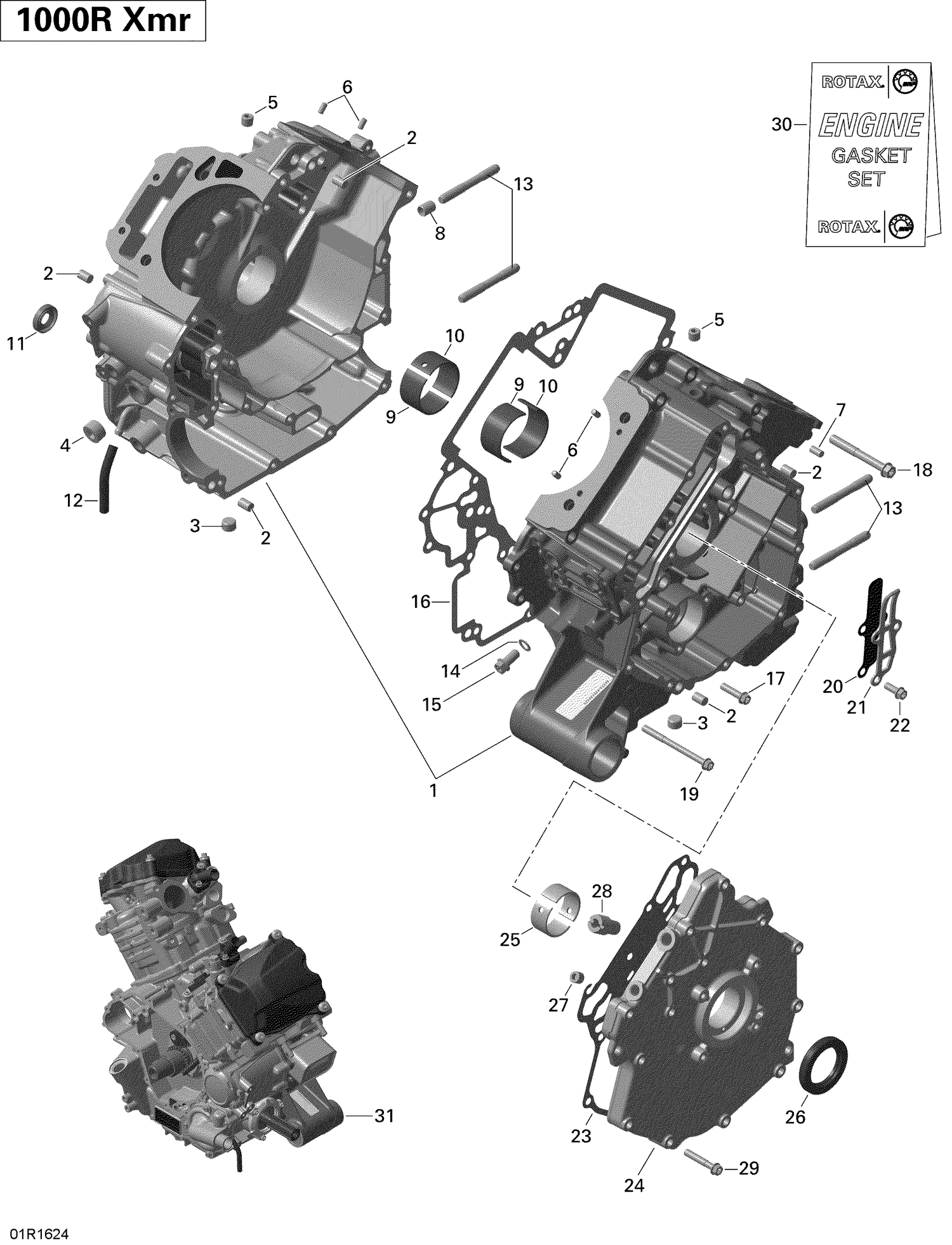 01- Crankcase - 1000R EFI