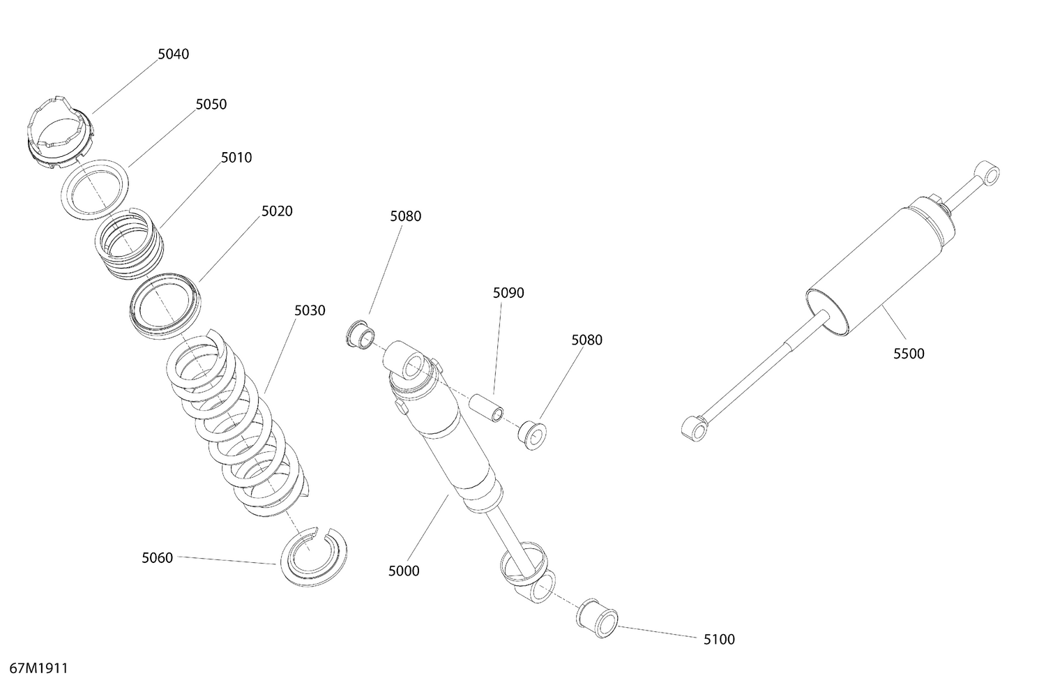 08- Rear Suspension Shocks	Renegade - Package Adrenaline