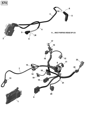 10- Engine Harness And Electronic Module - 570 Efi (package Pro) Schematic