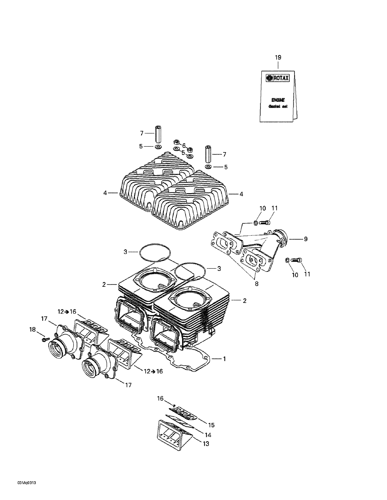 01- Cylinder, Exhaust Manifold