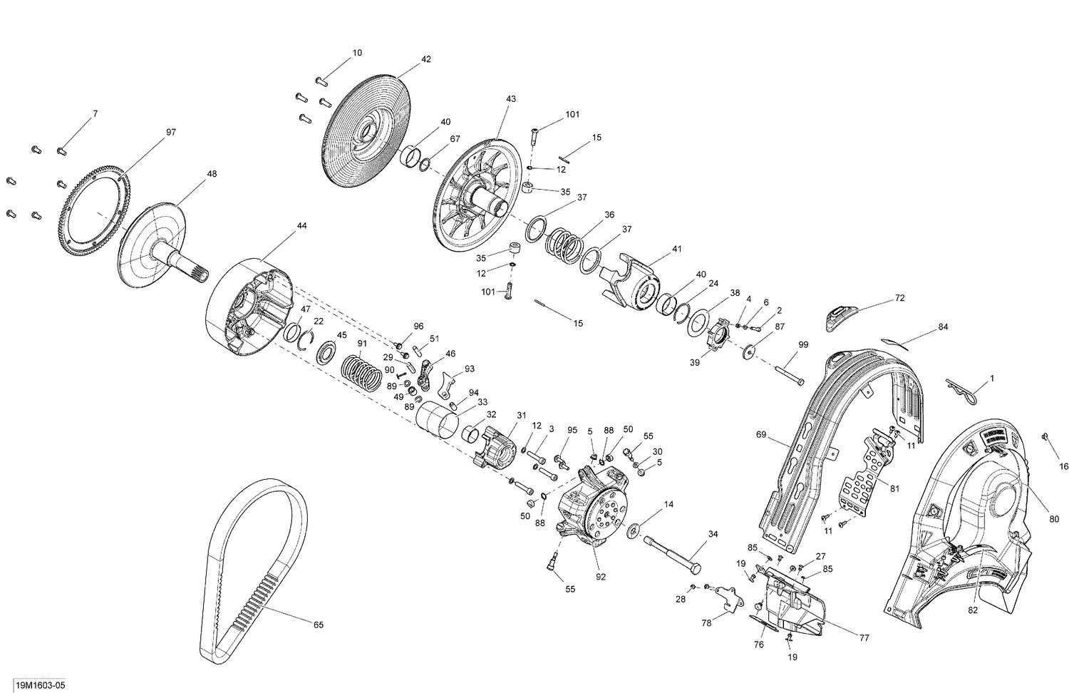 05- Pulley System - 600 CARB
