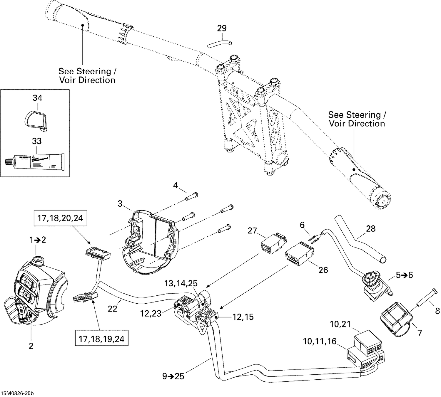 10- Steering Wiring Harness 600HO SDI
