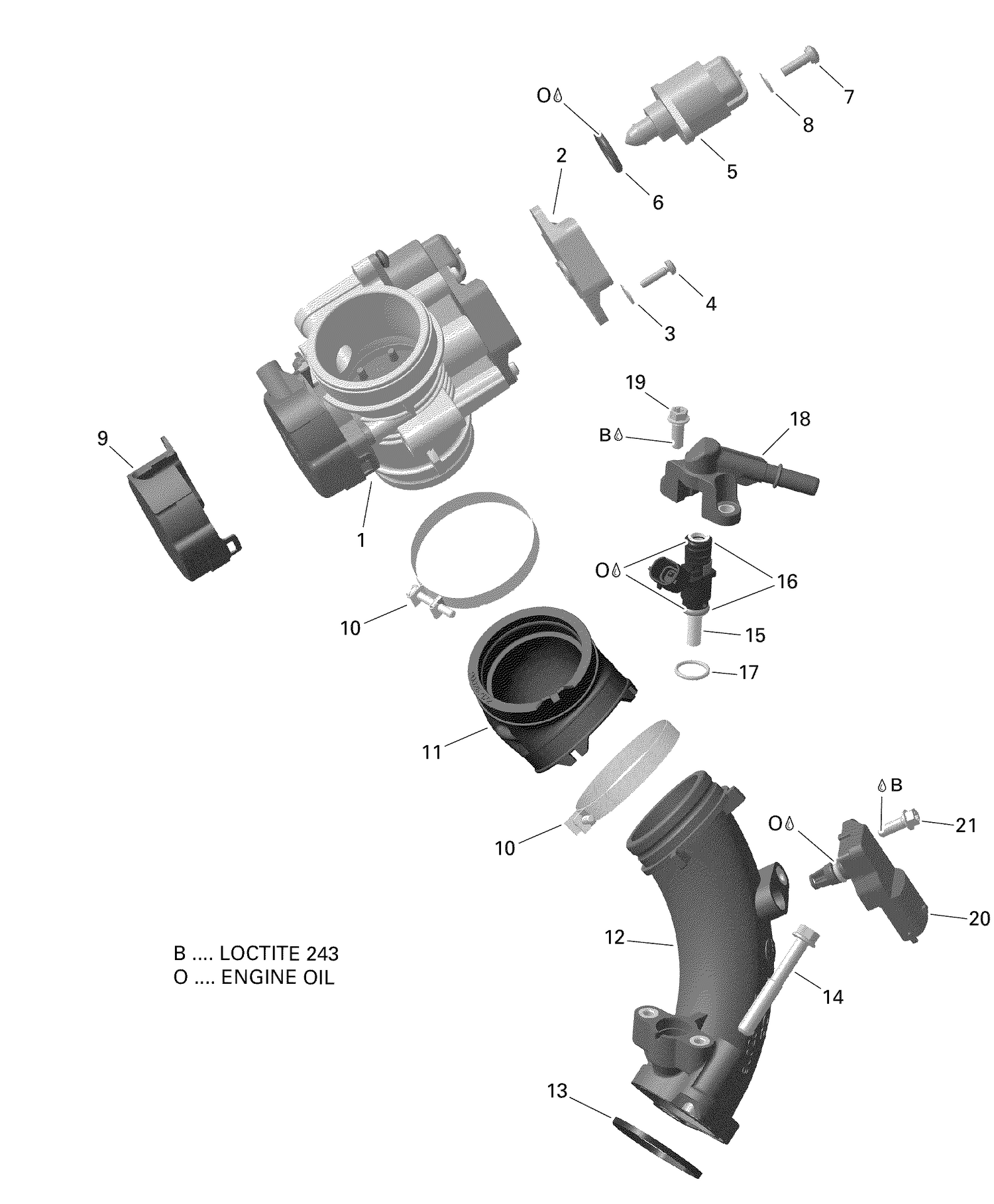02- Air Intake Manifold And Throttle Body Except T3