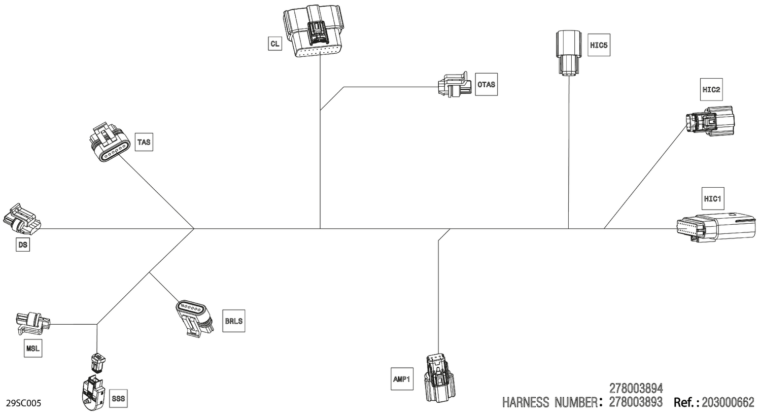 08- Electric - Steering Wiring Harness - 278003894