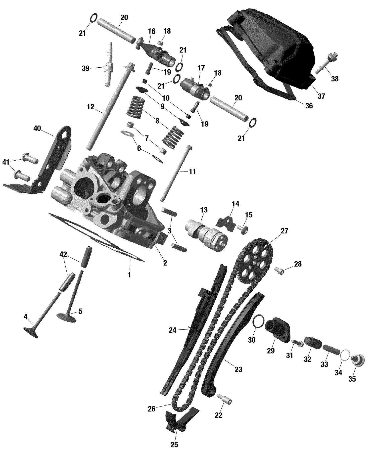 01- Rotax - Cylinder Head, Rear