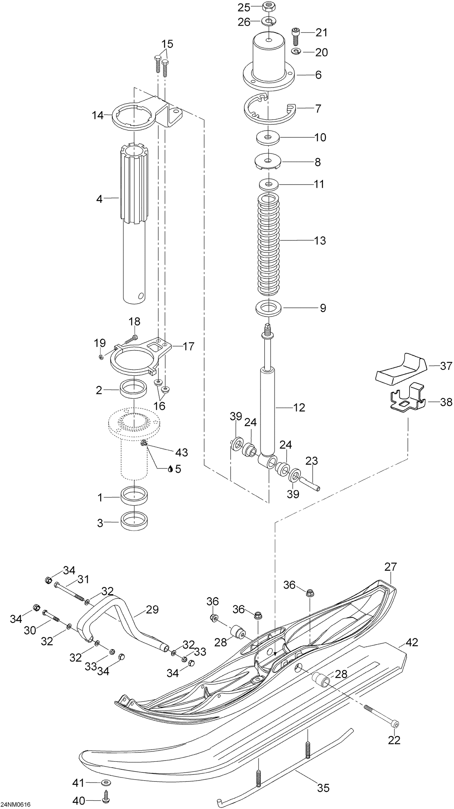 07- Front Suspension And Ski 550 WT