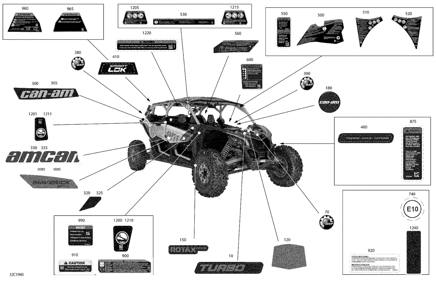 09- Decals -  Turbo R - Package XRS - International