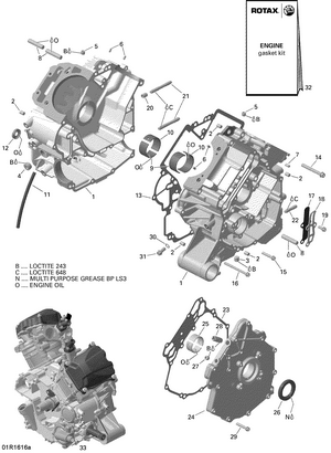 01- Crankcase - 650 Efi Schematic