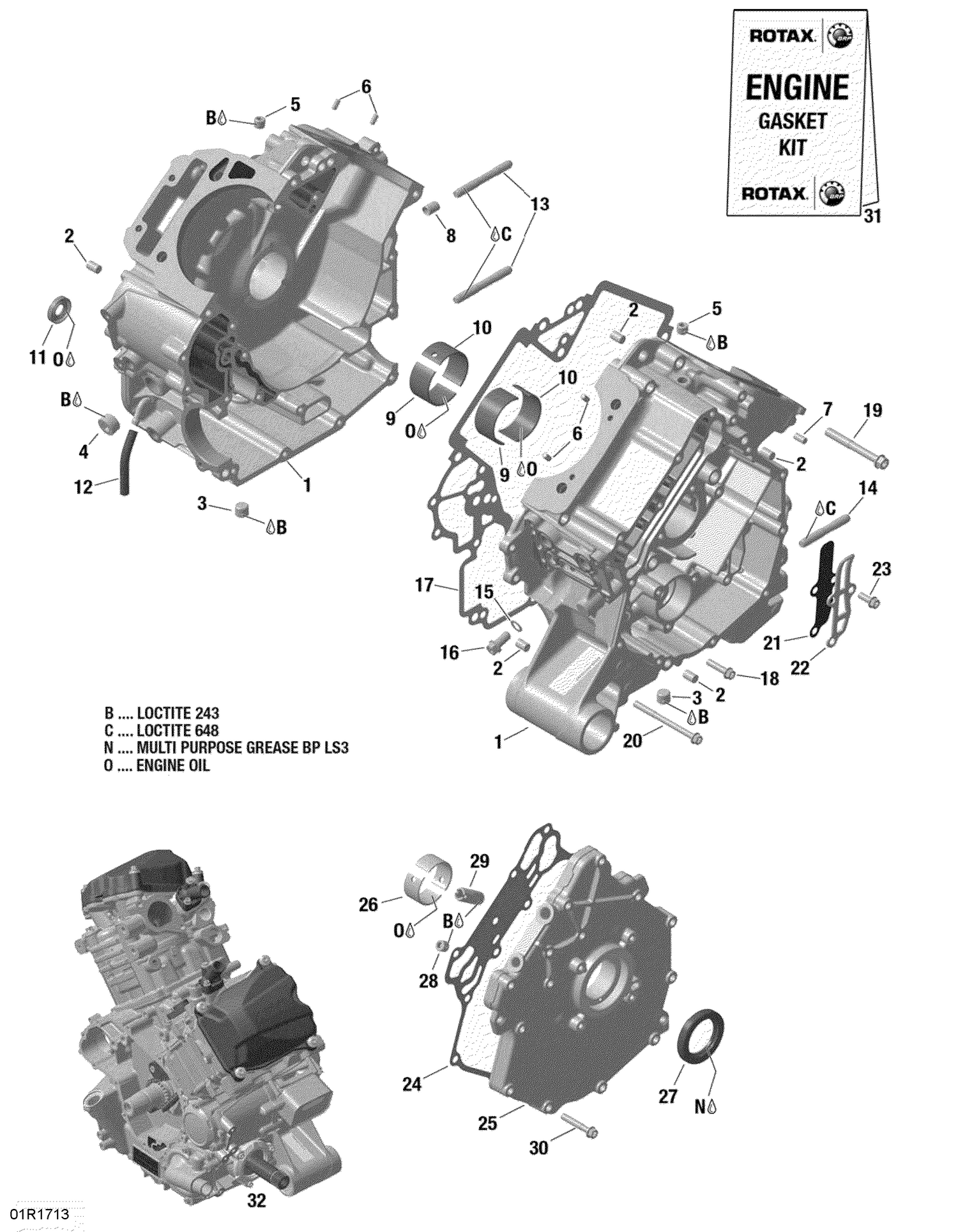 01- ROTAX - Crankcase