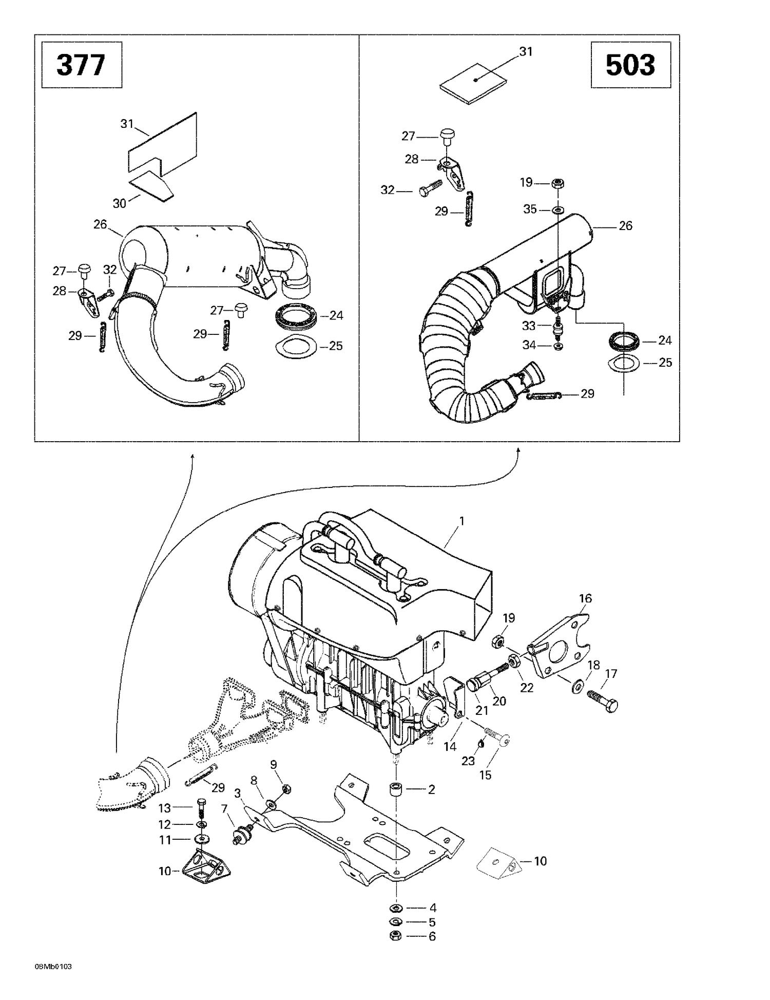 01- Engine Support And Muffler