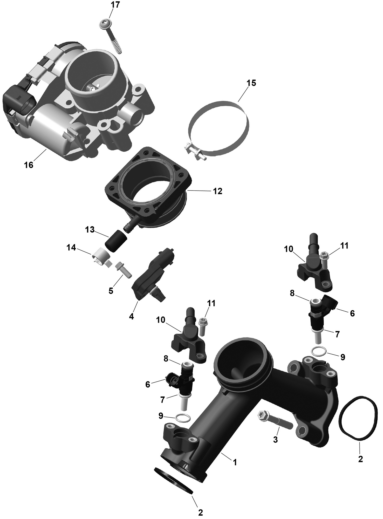 01- ROTAX - Air Intake Manifold And Throttle Body