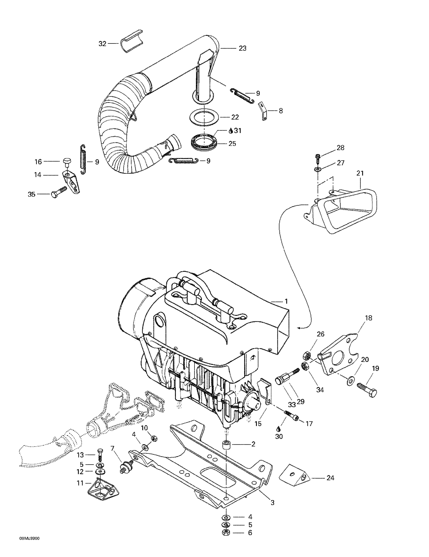 01- Engine Support And Muffler
