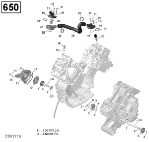 01- Engine Cooling - 650 Efi Schematic