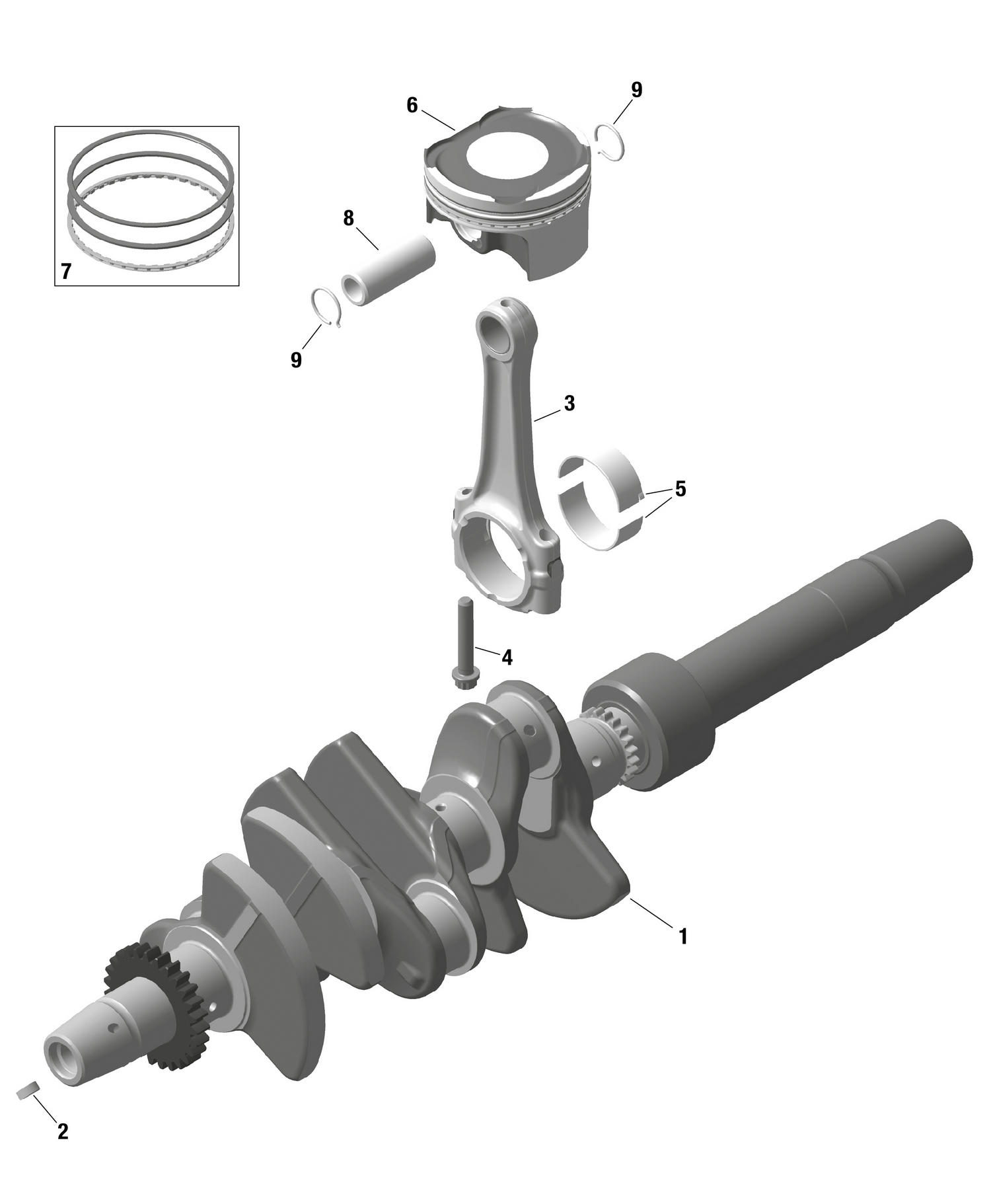 01- ROTAX - Crankshaft and Pistons