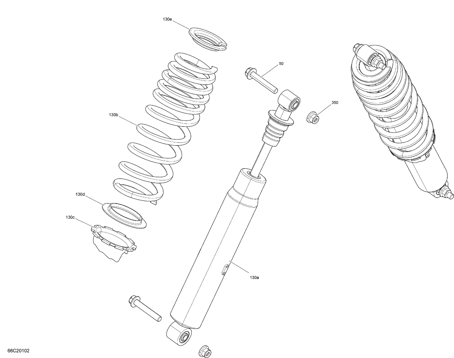 07- Front Shocks - XT - Boreal Green