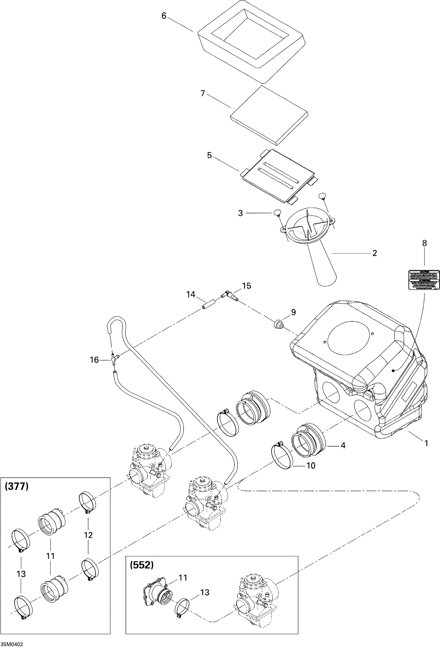 02- Air Intake System (550F)