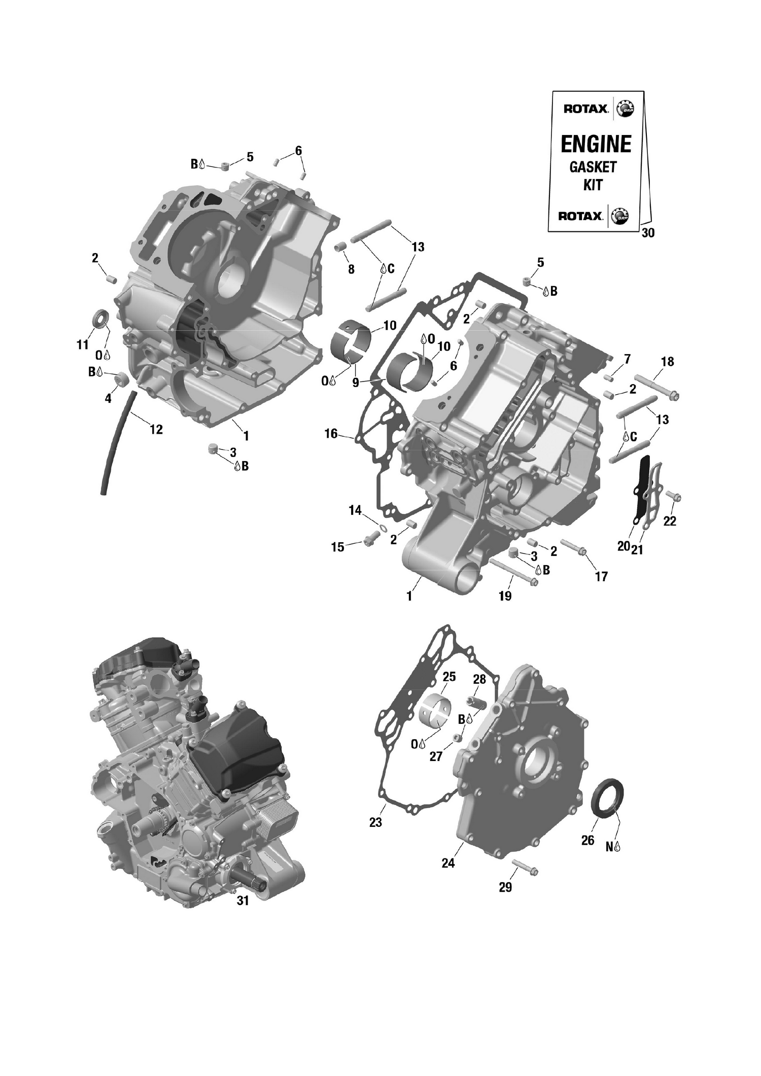 01- ROTAX - Crankcase