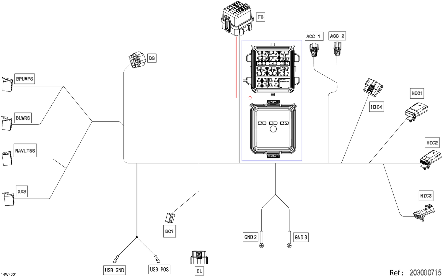 08- ELECTRIC - Console Wiring Harness - 278004135