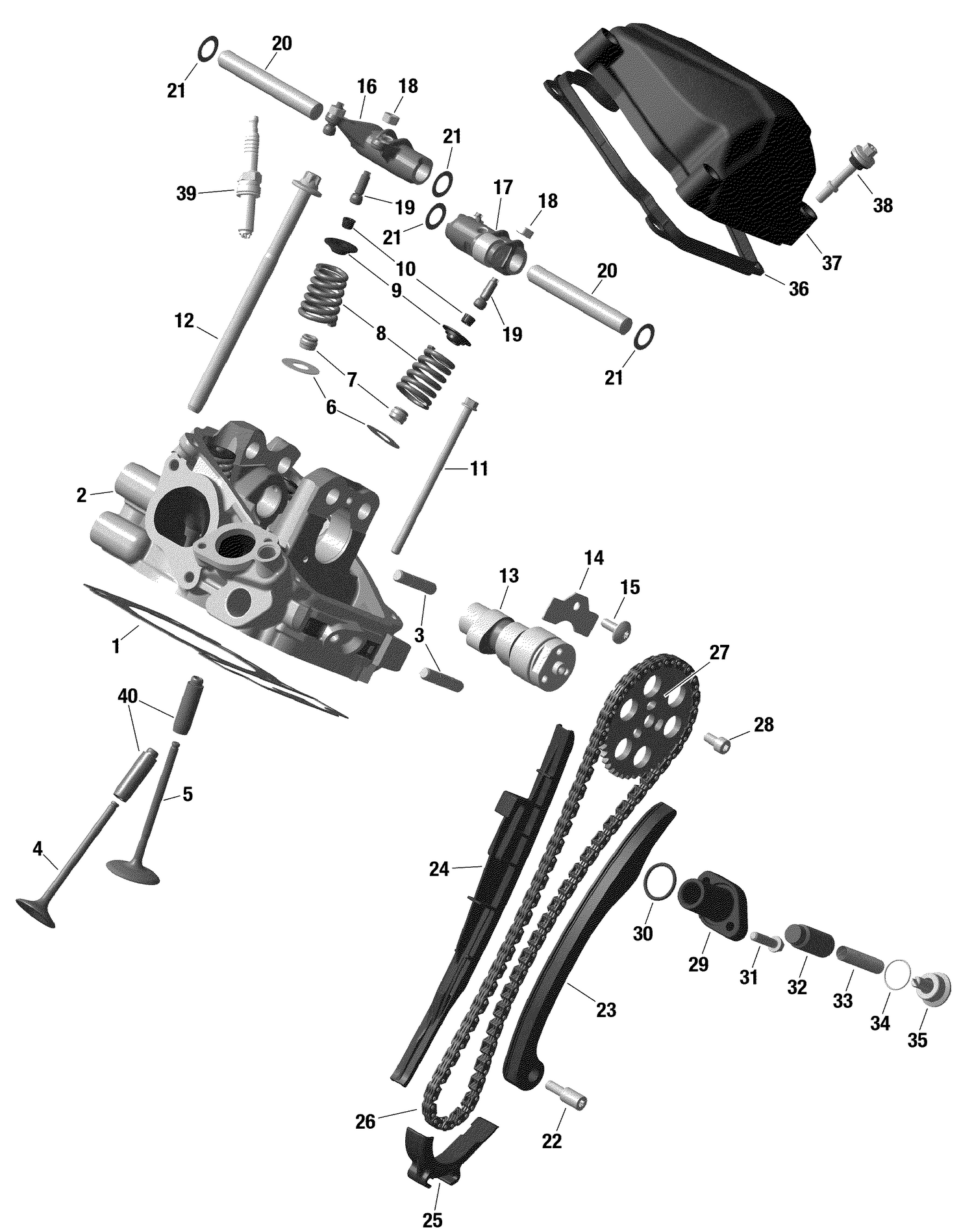 01- Engine - Cylinder Head, Rear - 1010 TSS