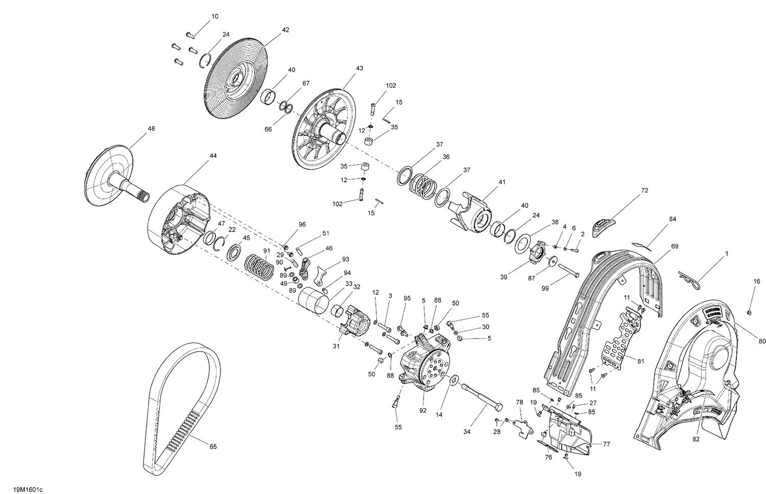 05- Pulley System - 600 CARB