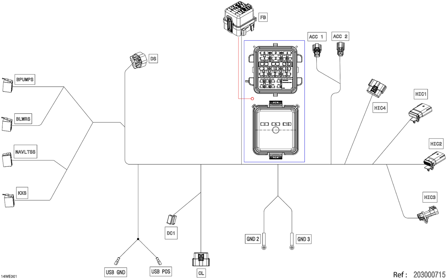 08- ELECTRIC - Console Wiring Harness - 278004135