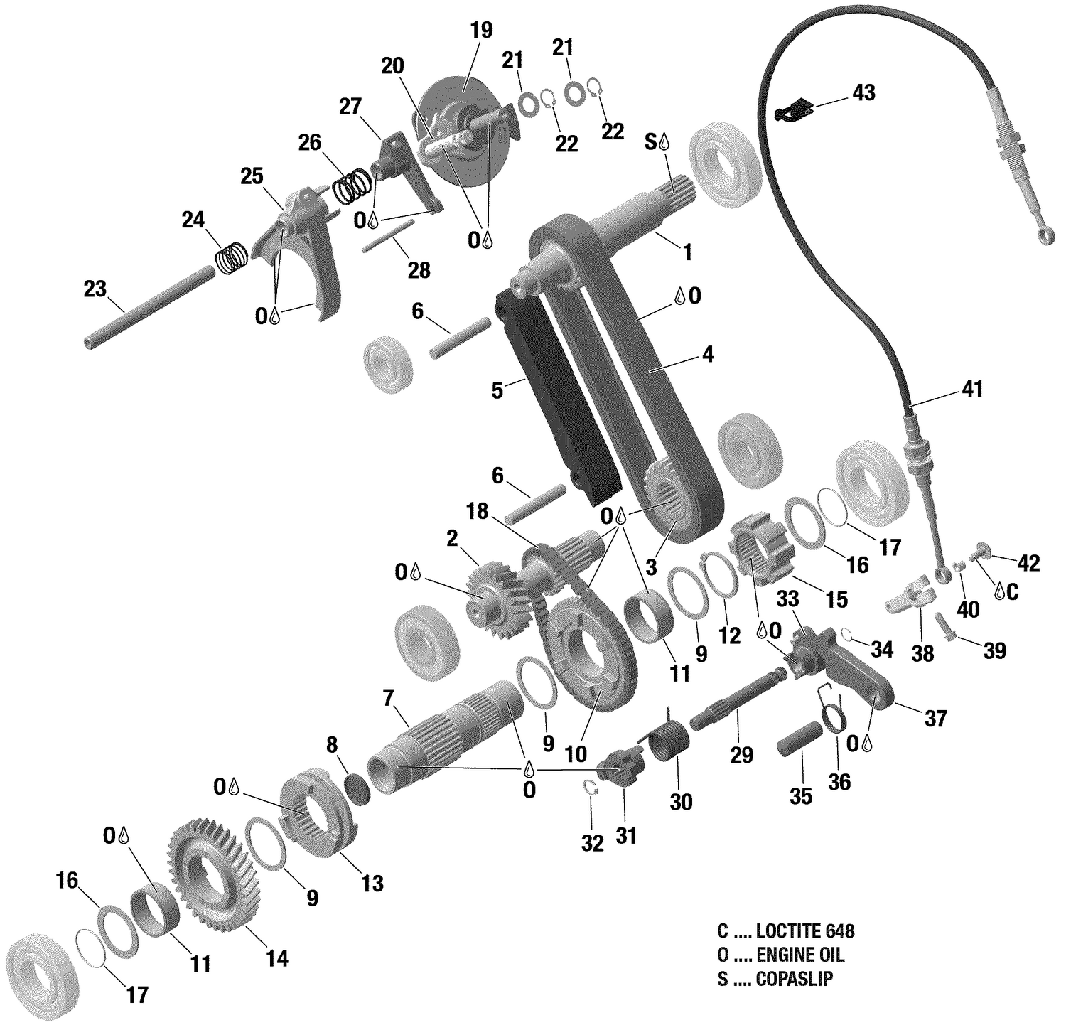 01- Rotax - Gearbox - Components - 900 ACE