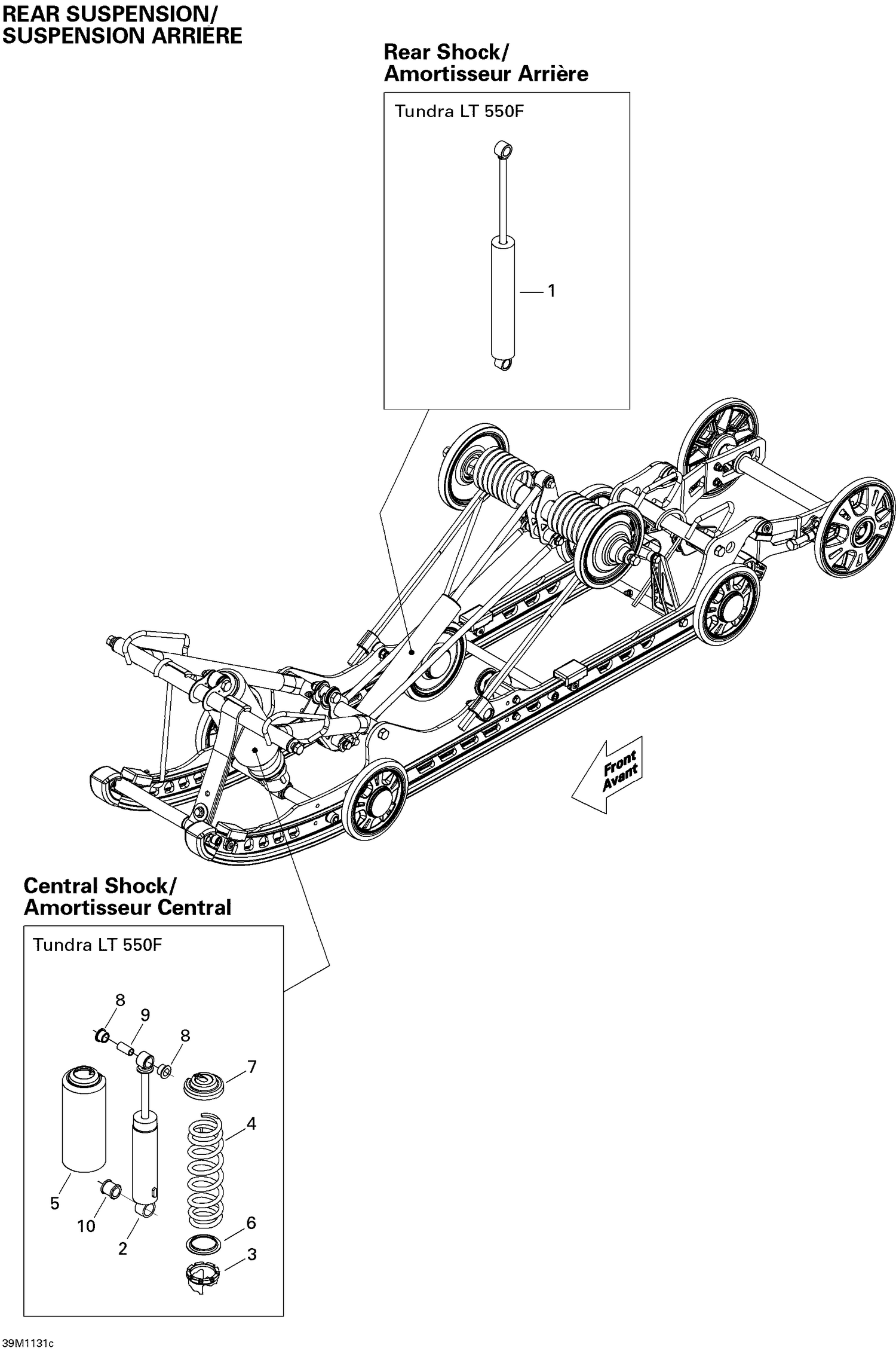 08- Rear Suspension Shocks LT 154" 550F