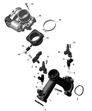 01- Rotax - Air Intake Manifold And Throttle Body Schematic