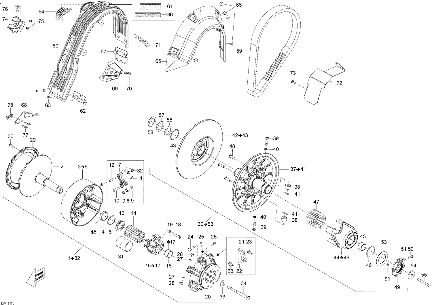 05- Pulley System - 600 E-TEC
