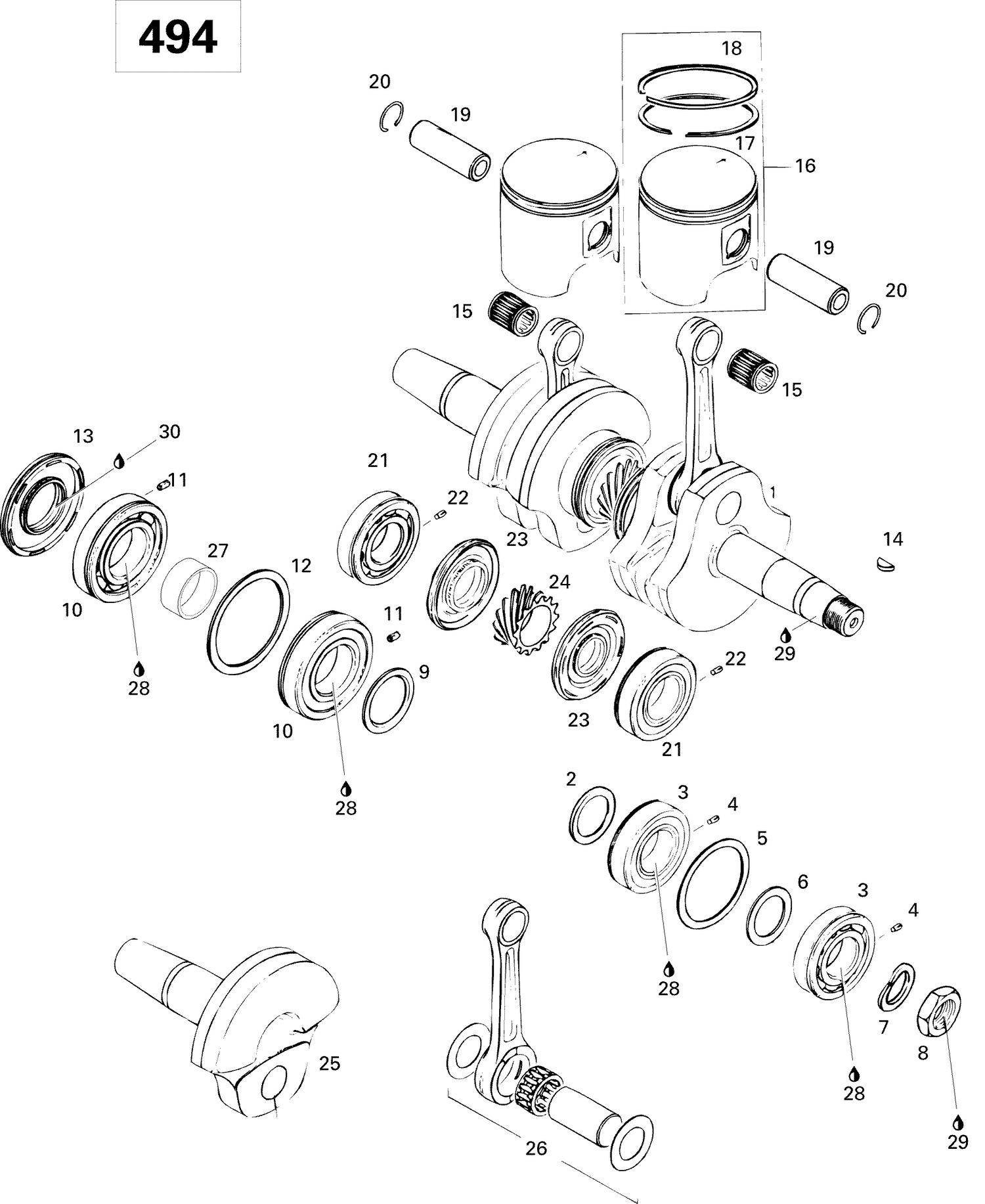 01- Crankshaft And Pistons 500