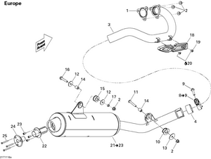 01- Exhaust System Xmx Europe Schematic