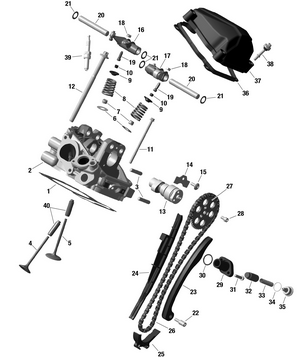 01- Rotax - Rear Cylinder Head Schematic