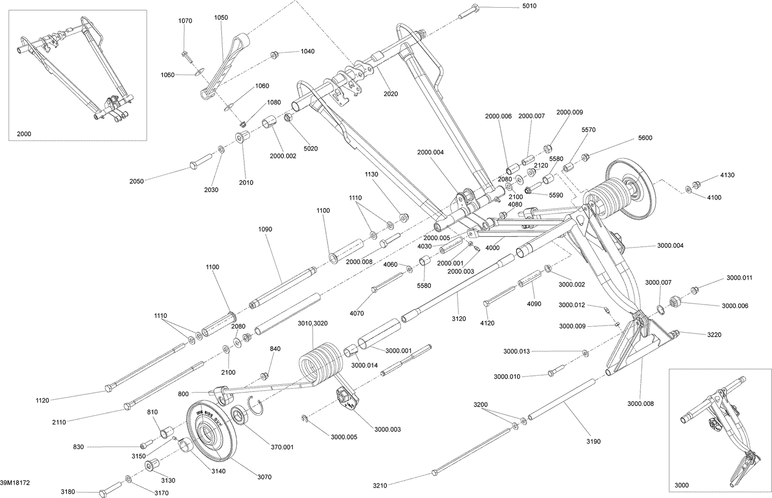 08- Rear Suspension Renegade - 600HO E-TEC - Package BackCountry - Superior