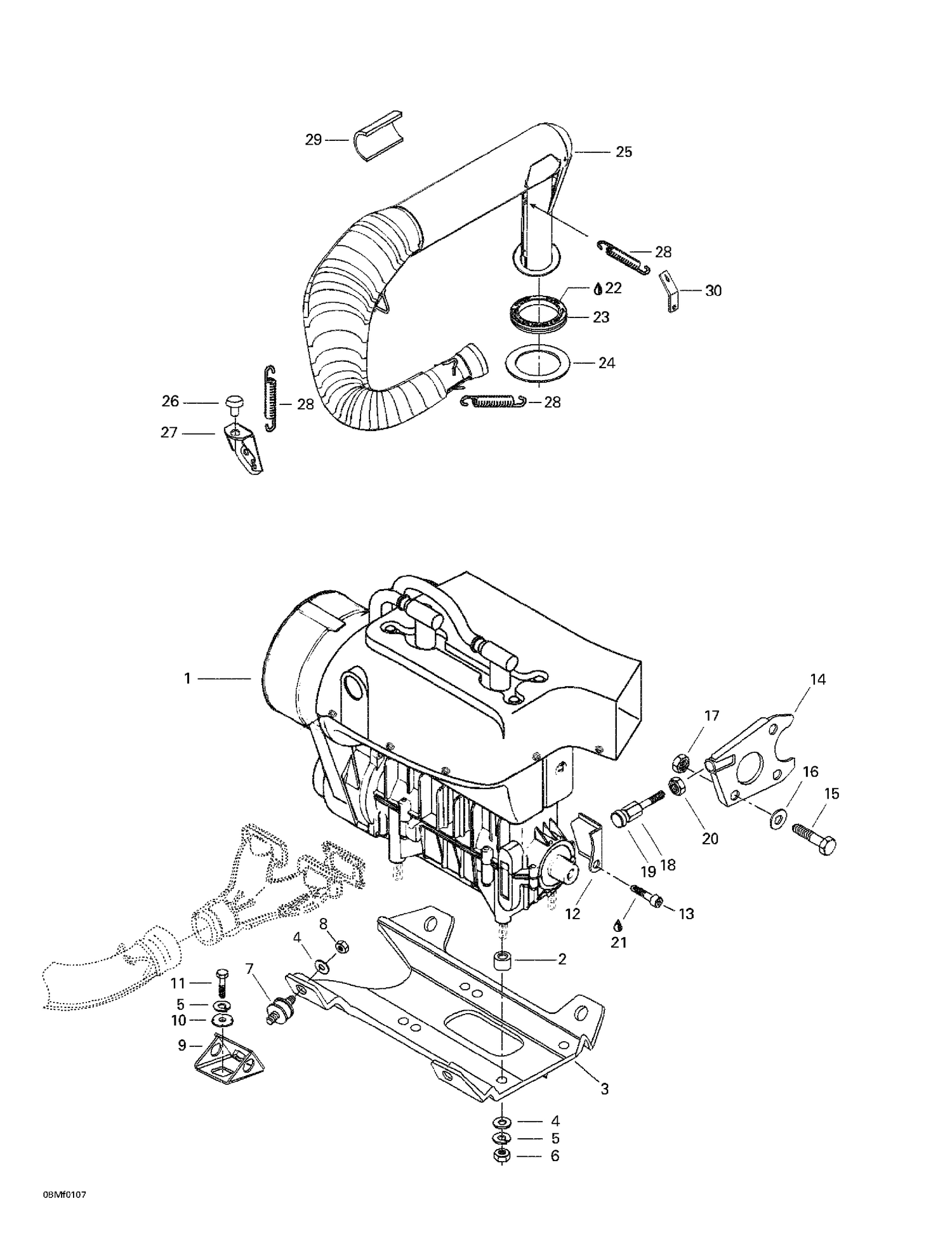 01- Engine Support And Muffler