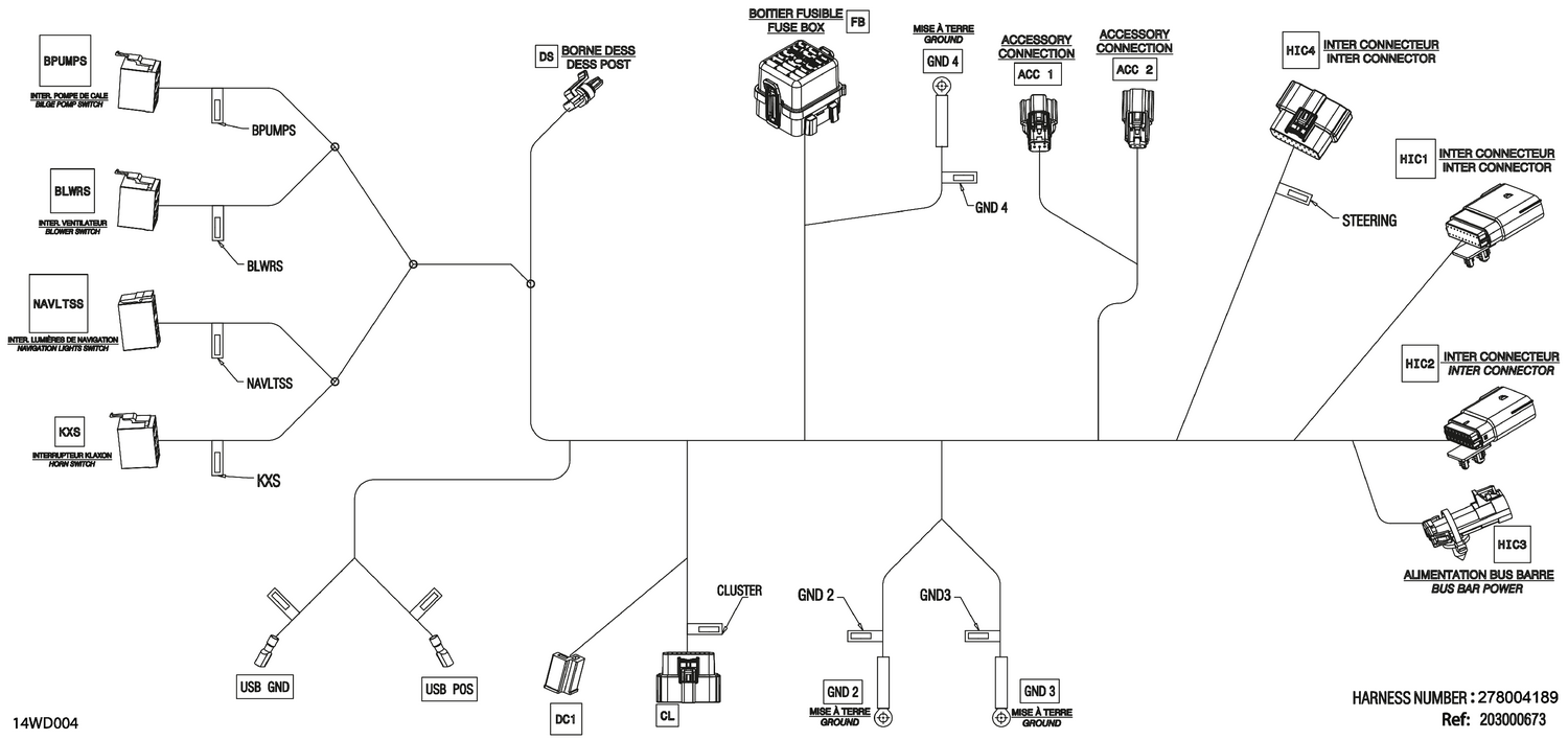 02- MECHANICS - Console Wiring Harness - 278004189