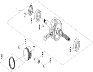 02- Engine - Crankshaft And Pistons Schematic