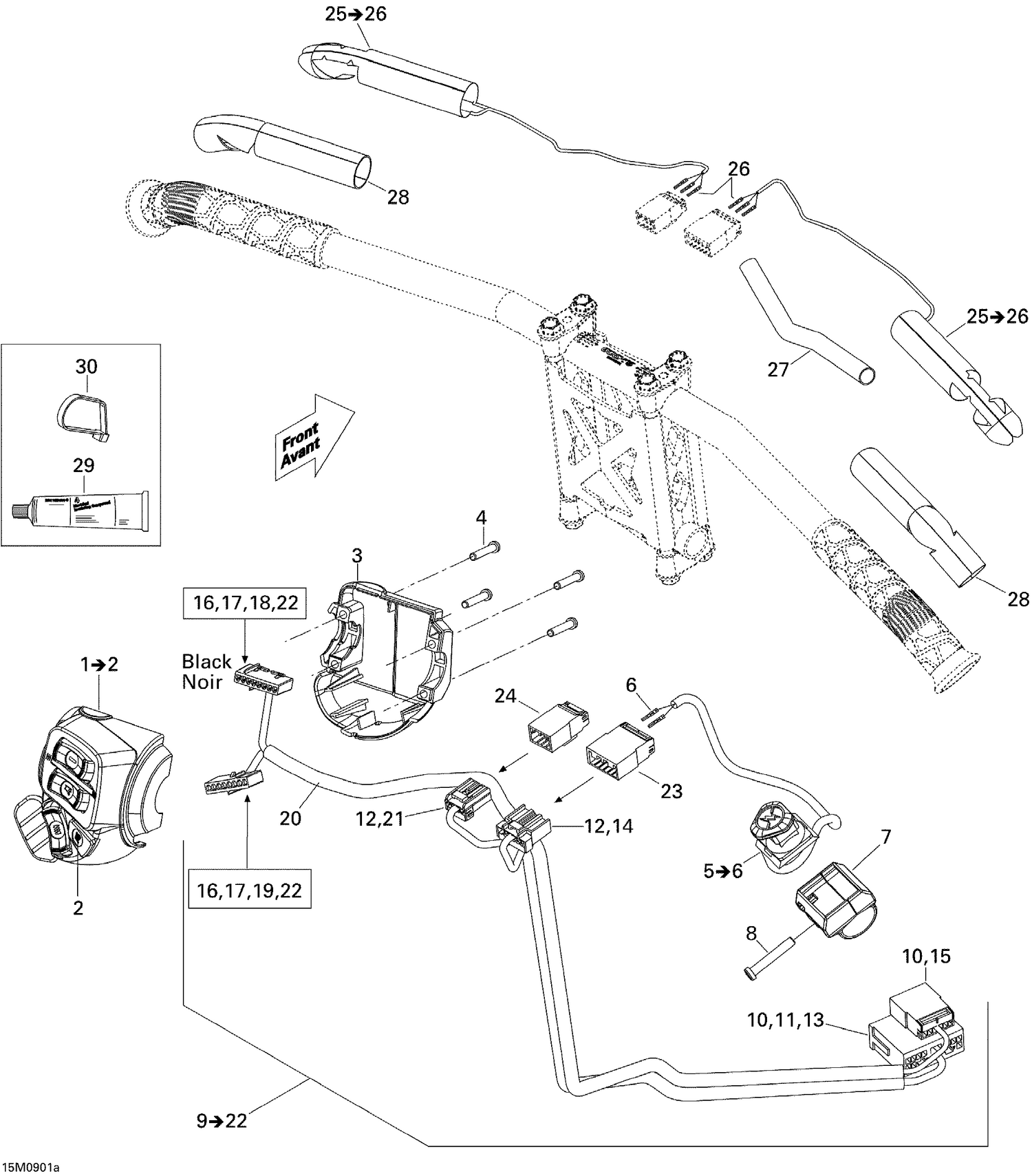 10- Steering Wiring Harness 800R